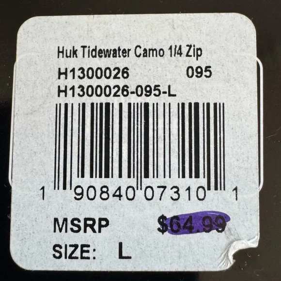 Huk Men’s quarter zip. Size- large. Color - tidewater camo - Picture 5 of 5